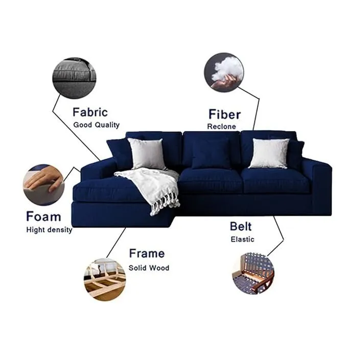 Reiko L-Shape 4 Seater Sofa for Living Room